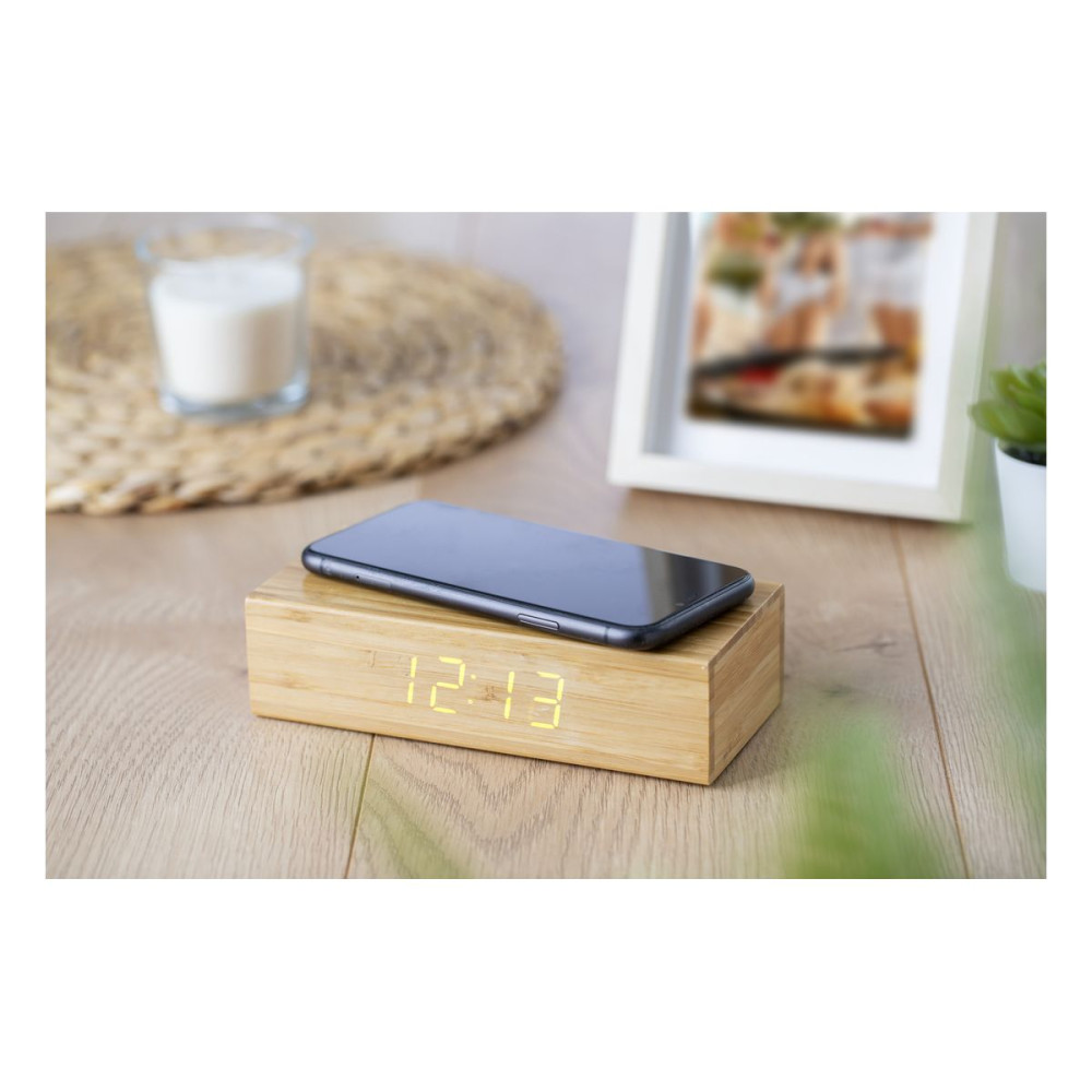 ROSIE - Bamboo wireless charger and clock