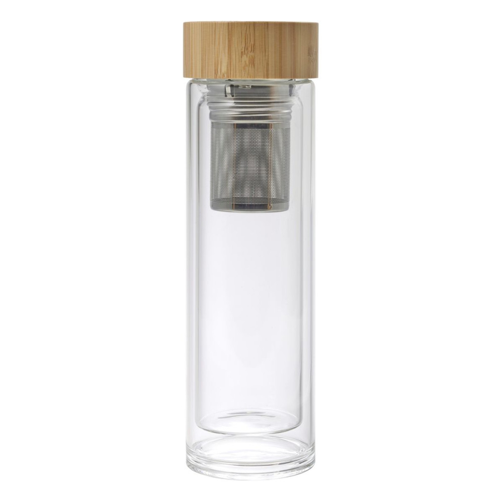 VICENTE - Bamboo and glass double walled bottle