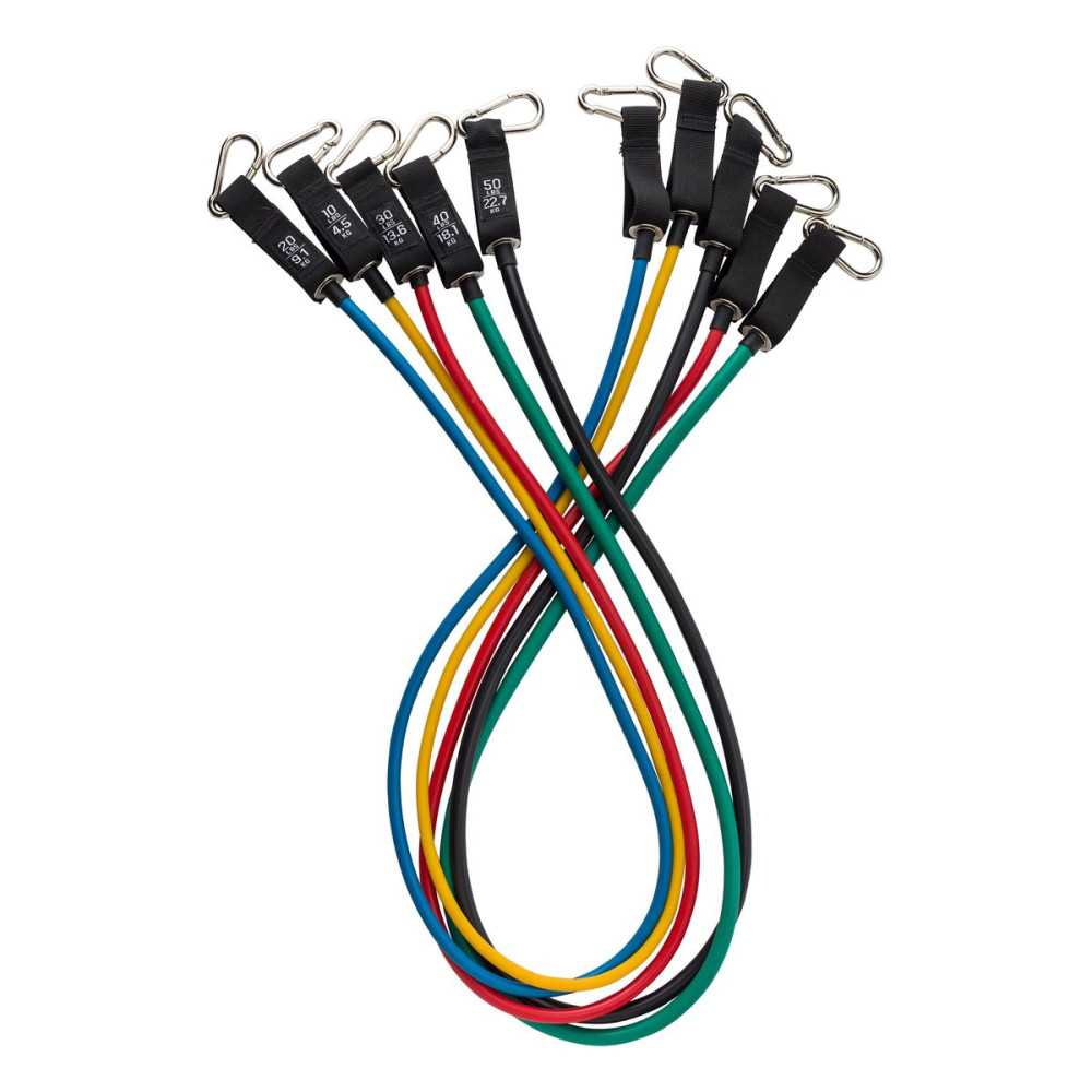 JOSEPHINE - Set of five fitness elastics in polyester (210D) drawstring bag