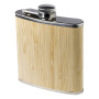 HAYDEN - Stainless steel and bamboo hip flask HAYDEN - Stainless steel and bamboo hip flask