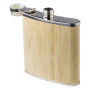 HAYDEN - Stainless steel and bamboo hip flask HAYDEN - Stainless steel and bamboo hip flask