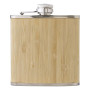 HAYDEN - Stainless steel and bamboo hip flask HAYDEN - Stainless steel and bamboo hip flask