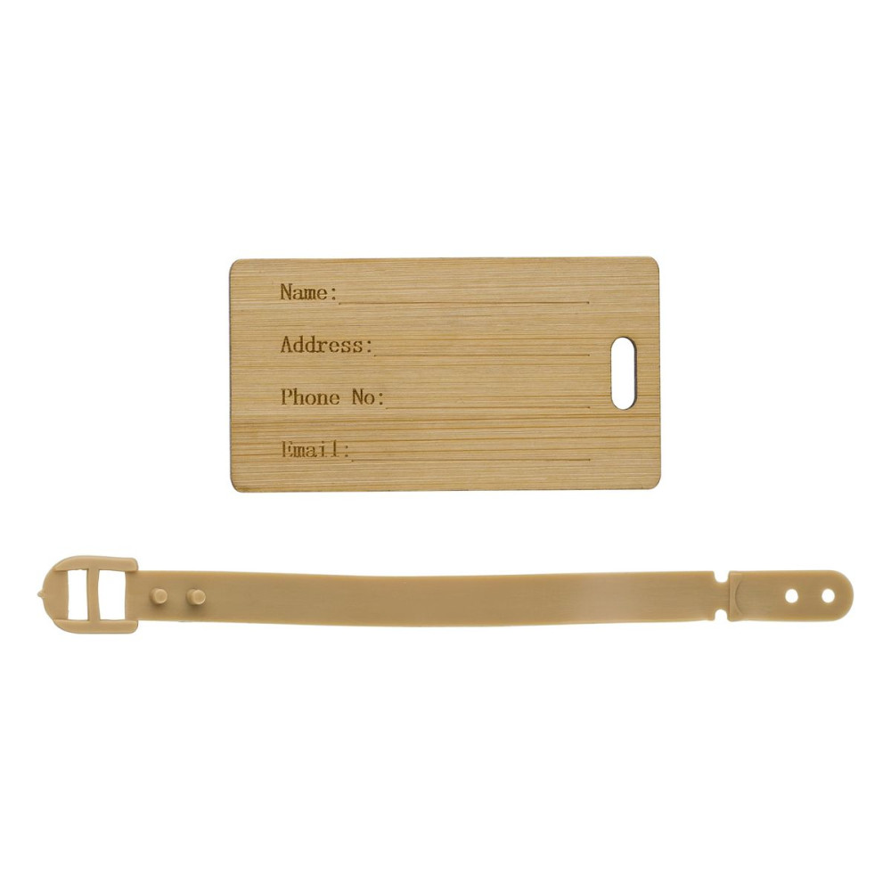 SHAWN - Bamboo luggage tag