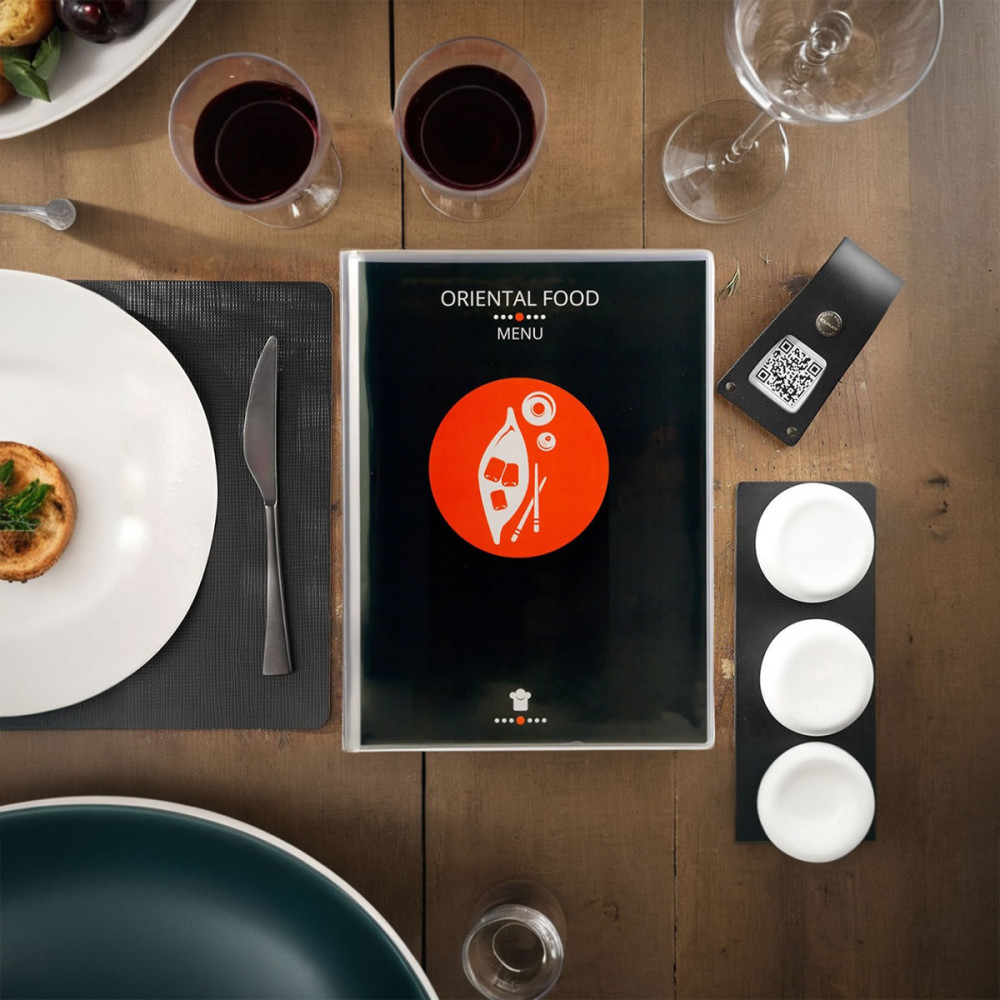 MENU CUSTOM - transparent PVC menu holder