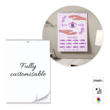 AMSTERDAM - 8-sheet wall calendar with spiral, 210x297 mm