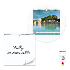 NICOSIA - 14-sheet wall calendar with spiral, 200x200 mm