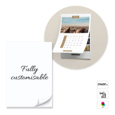 OSLO - 14-sheet wall calendar glued on top, 210x297 mm