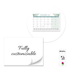 PARIS - 8-sheet wall calendar glued on top, 297x210 mm