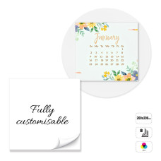 BUDAPEST - 8-sheet wall calendar glued on top , 200x200 mm