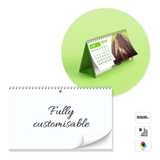 DUBLIN - 8-sheet desk calendar with spiral, 200x98 mm