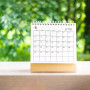 STOCKHOLM - 8-sheet desk calendar with spiral, 150x150 mm STOCKHOLM - 8-sheet desk calendar with spiral, 150x150 mm