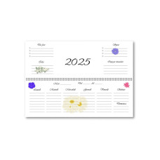 HELSINKI - desk planner with spiral, 297x105 mm