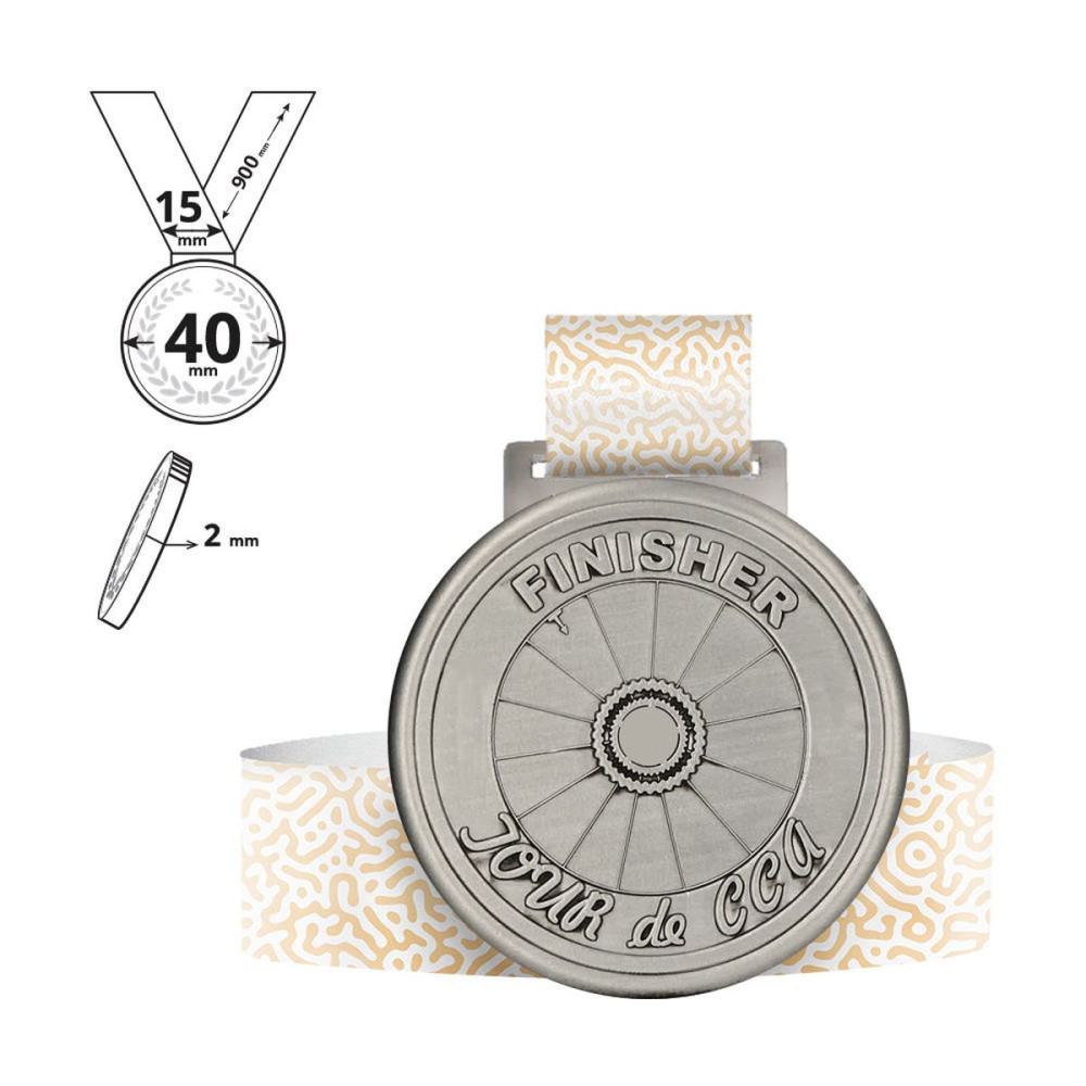 TERGAT - zinc alloy medal 2mm, 40x40 mm