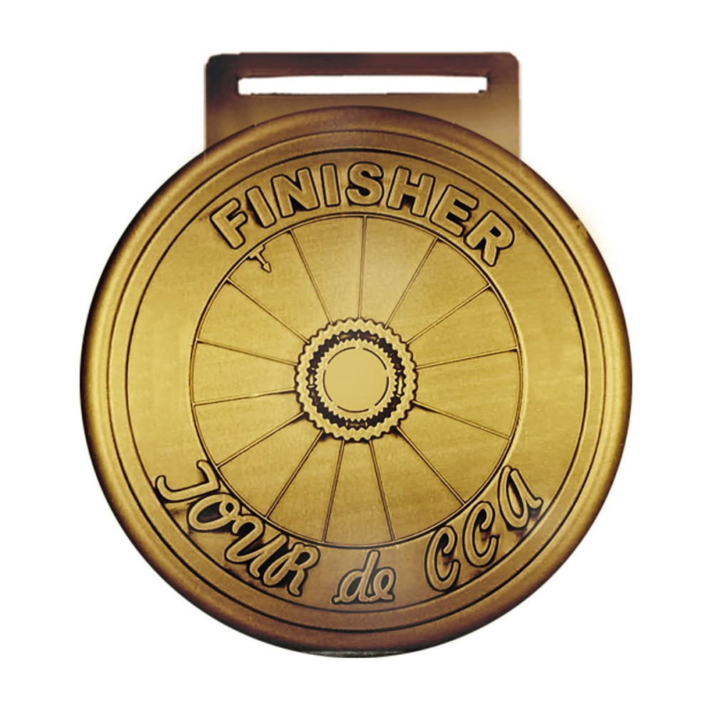 BIKILA - zinc alloy medal 3mm , 60x60 mm