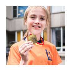 LAGAT - zinc alloy medal 2mm, 40x40 mm
