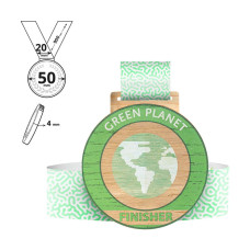 NAGOYA - plywood medal 4mm, 50x50 mm