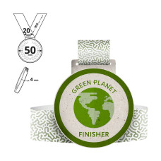 HAKONE - medal in recycled cardboard 4mm, 50x50 mm