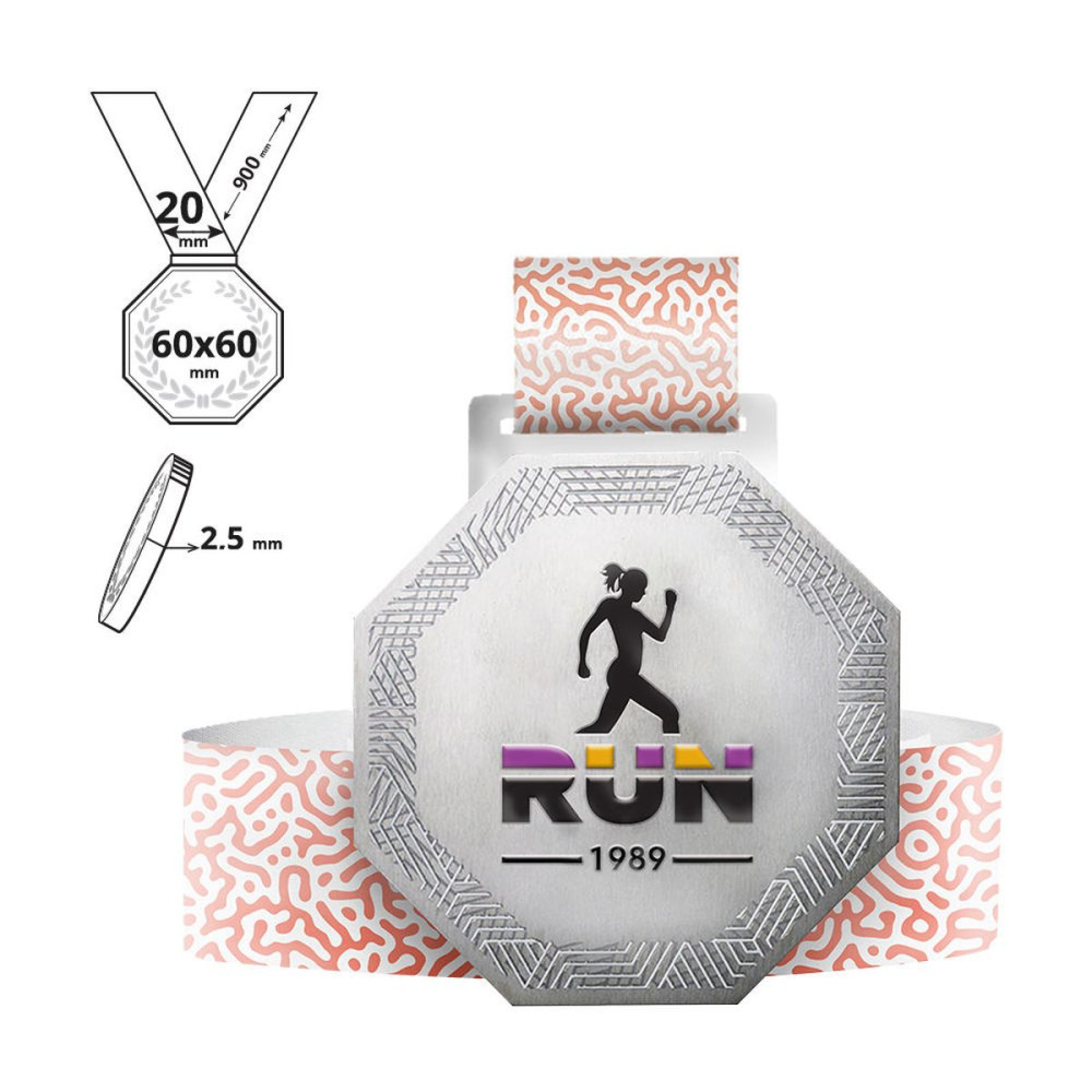 NAGANO - steel medal 2,5mm, 60x60 mm