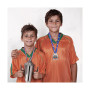 FUKUYAMA - medal in recycled cardboard 4mm, 60x60 mm FUKUYAMA - medal in recycled cardboard 4mm, 60x60 mm