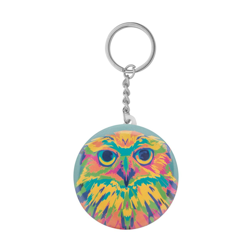 KEYBADGE BOTTLE - pin button keyring