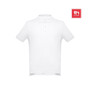 THC ADAM WH - Men's short-sleeved cotton piqué polo shirt. White THC ADAM WH - Men's short-sleeved cotton piqué polo shirt. White