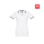 THC ROME WOMEN WH - Women's Polo Shirt with contrast colour trim and buttons THC ROME WOMEN WH - Women's Polo Shirt with contrast colour trim and buttons