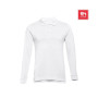 THC BERN WH - Men's long-sleeved 100% cotton piqué polo shirt with removable label THC BERN WH - Men's long-sleeved 100% cotton piqué polo shirt with removable label