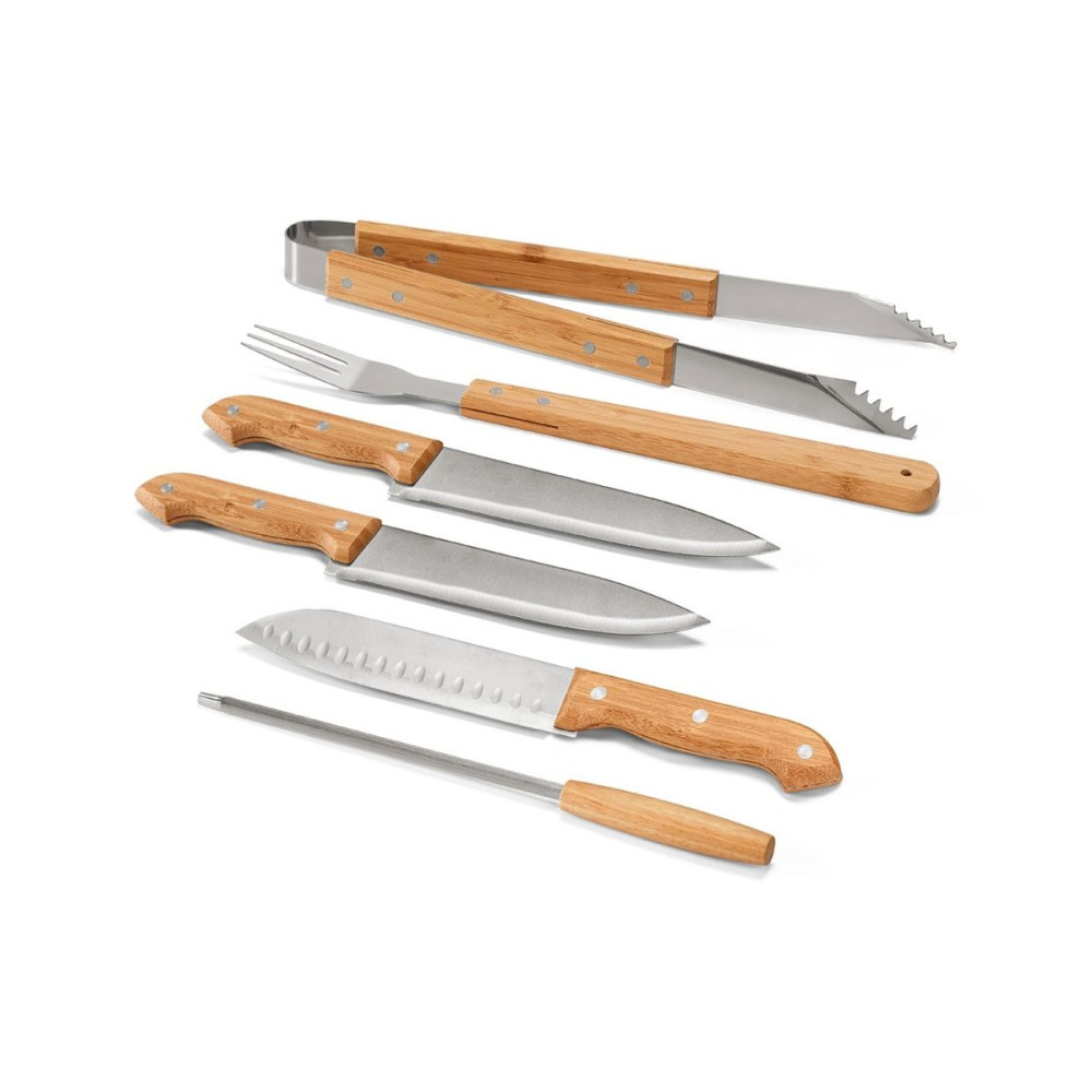 KABSA - Barbecue set supplied in a bamboo case