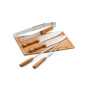FLARE - Five-piece wooden and stainless steel barbecue set with bamboo board FLARE - Five-piece wooden and stainless steel barbecue set with bamboo board