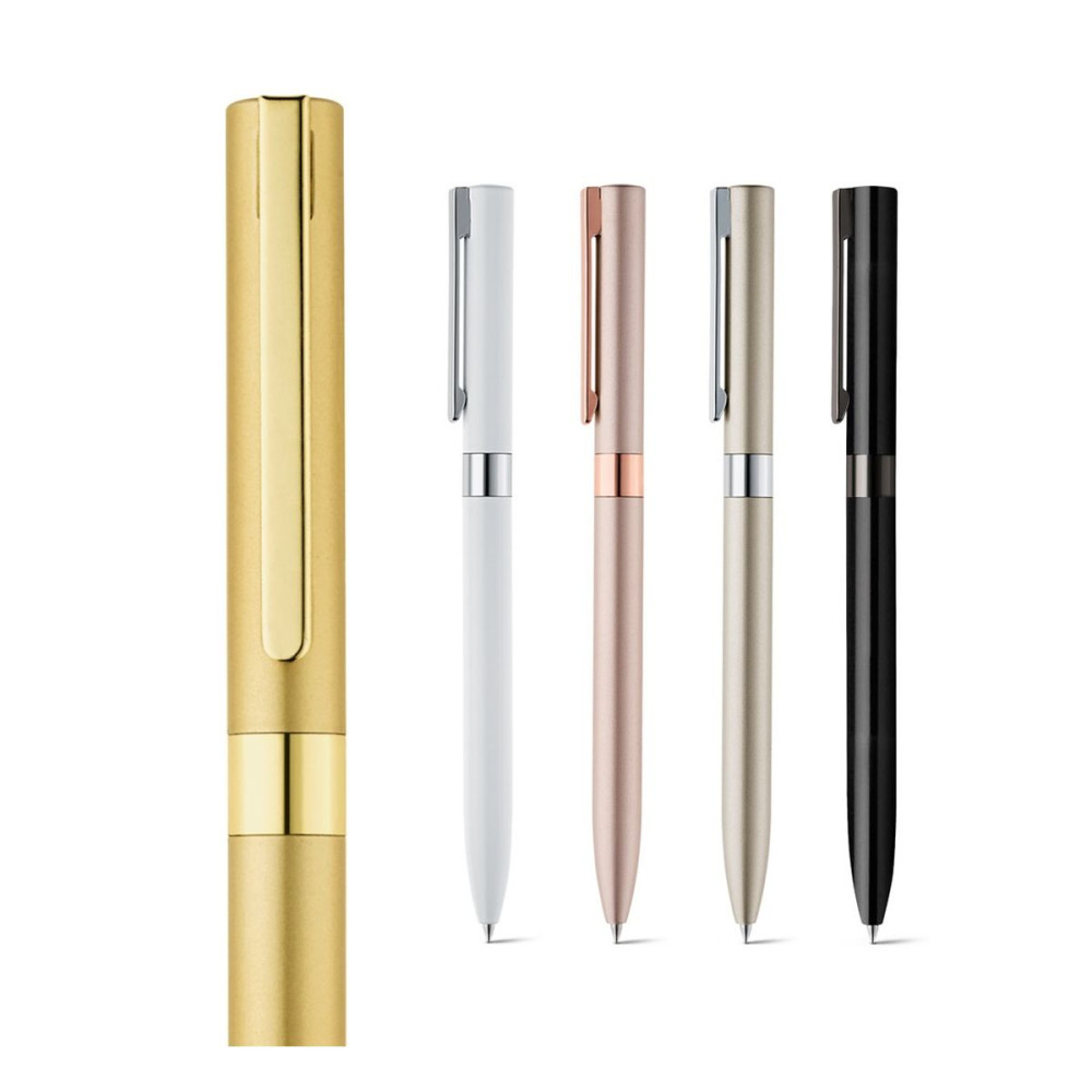 CLARE - Aluminium twist action ball pen with clip