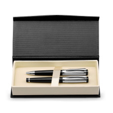 ORLANDO - Metal Rollerball and ballpoint pen set with clip