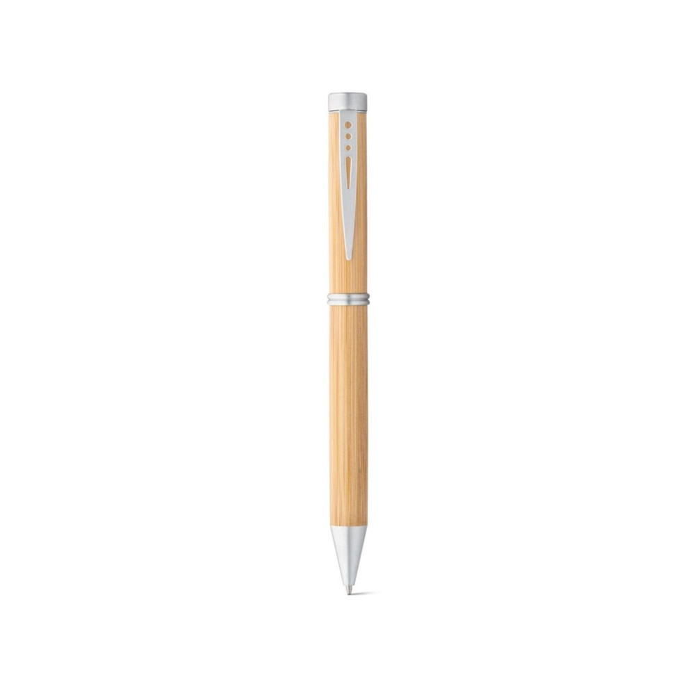 LAKE - Bamboo ball pen with twist mechanism and metal clip