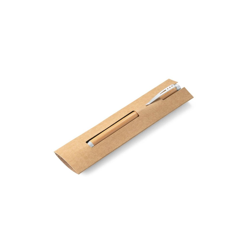 LAKE - Bamboo ball pen with twist mechanism and metal clip