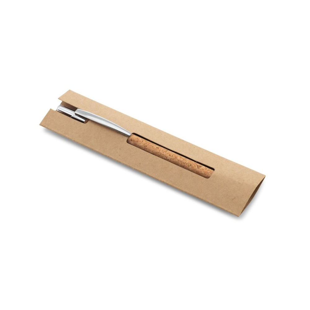 NATURA - Cork and aluminium ball pen with clip