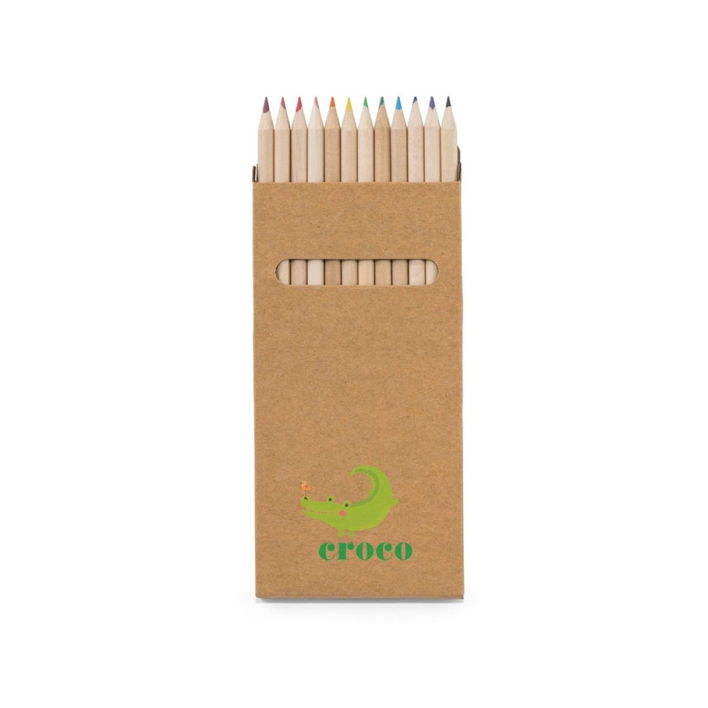CROCO - Pencil box with 12 coloured pencils