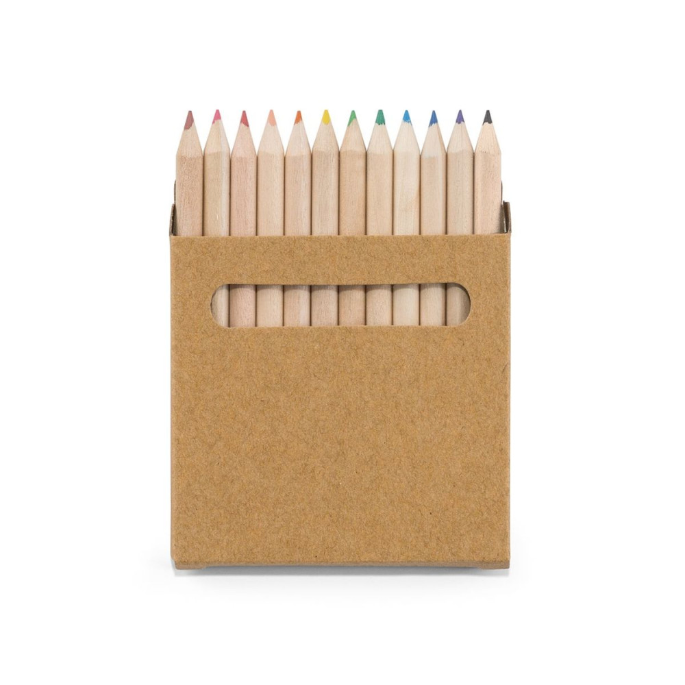 COLOURED - Pencil box with 12 coloured pencils