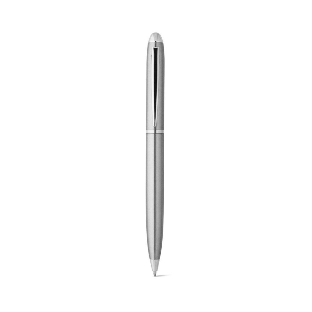 CHRIS - Ballpoint pen with stainless steel body (53% rSS) with clip
