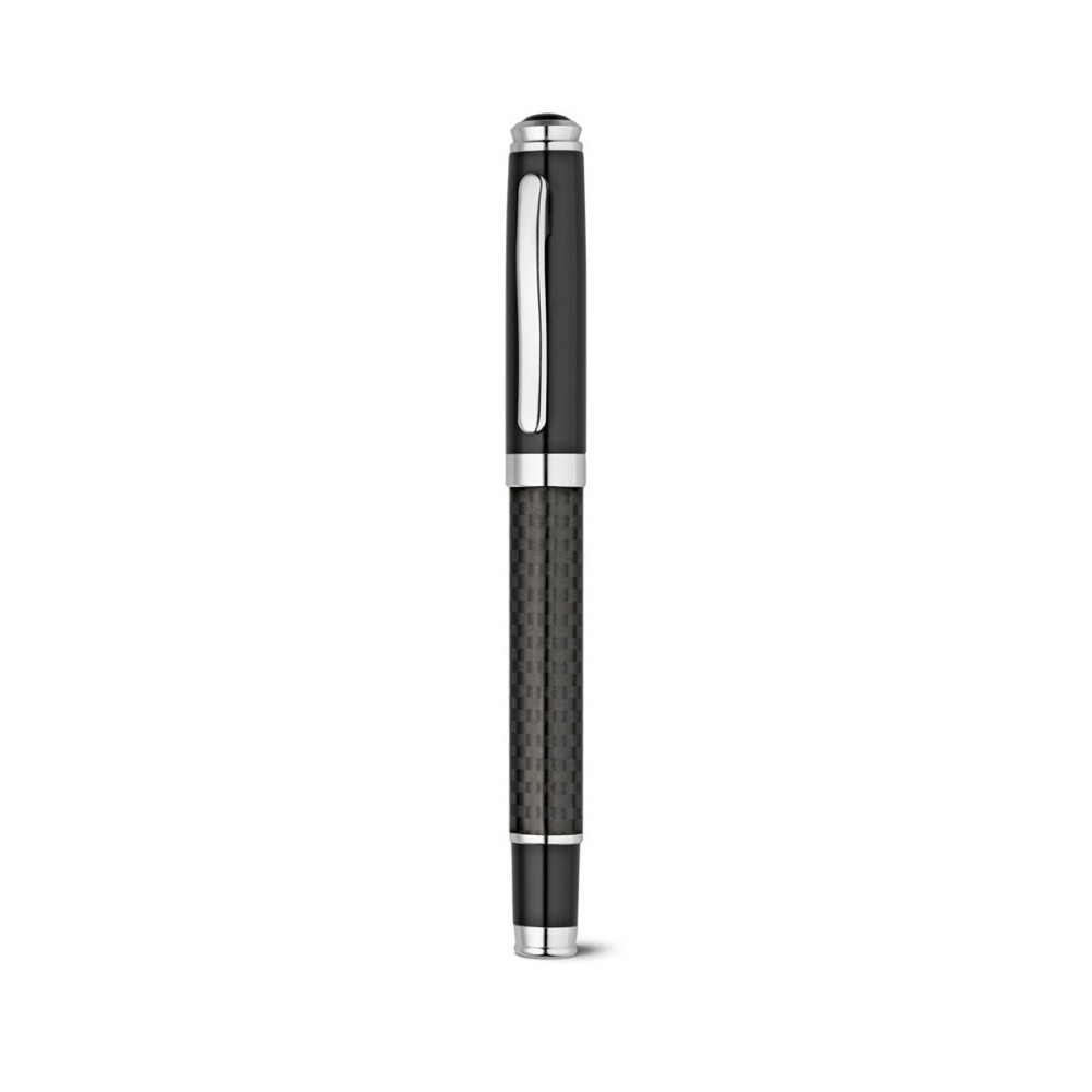 CHESS - Roller pen and ball pen set in metal and carbon fibre with twist mechanism