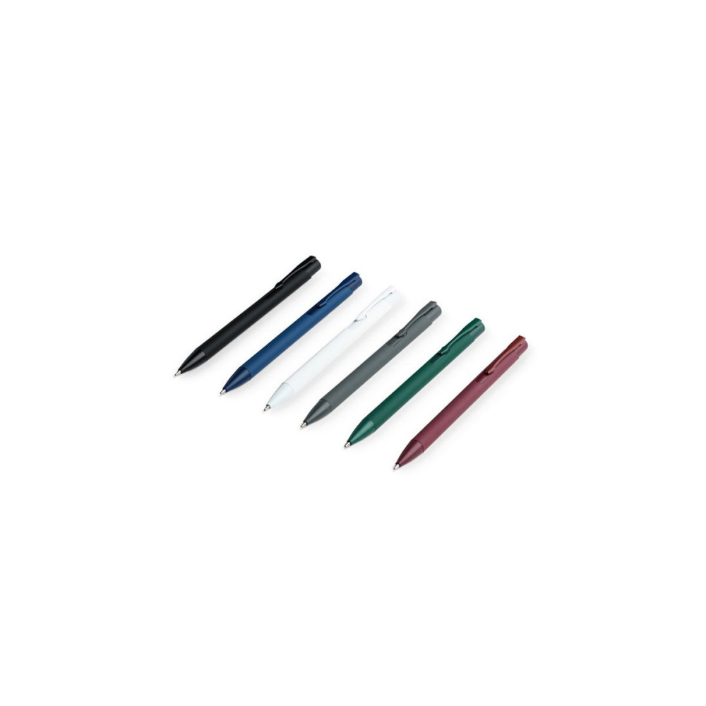 CLINT - Recycled aluminium (100% rAL) ballpoint pen with rubber finish