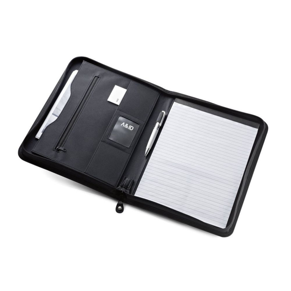 PASZO - PU and microfibre A4 folder with lined sheet pad