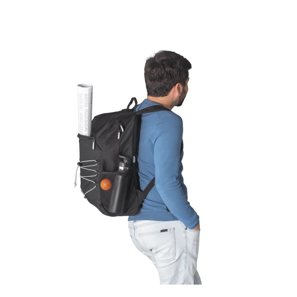DELFOS BACKPACK - 300D recycled polyester and 600D recycled polyester laptop backpack with reflective elements