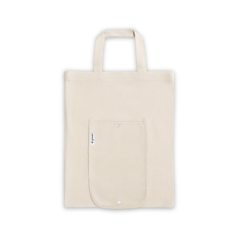 BEIRUT - Foldable bag in cotton (50%), recycled cotton (30%) and polyester (20% rPET) (140 g/m²)