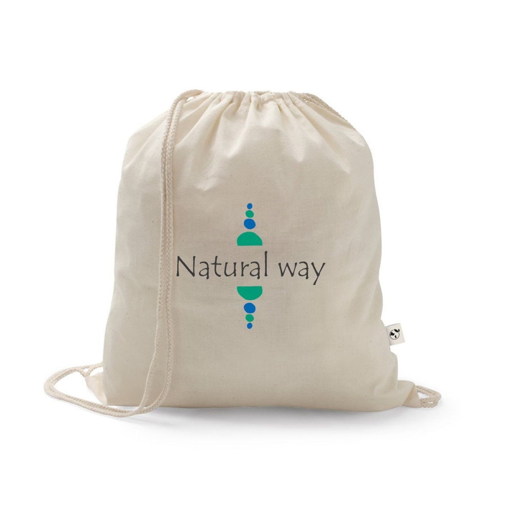 SALAMANCA - Drawstring bag in recycled cotton (70%) and polyester (30% rPET) (150 g/m²)