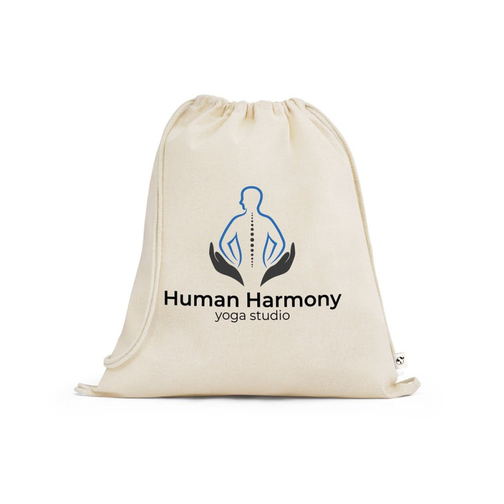 BELIZE - 100% organic cotton drawstring bag (140 g/m²)
