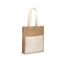 BRAGA - Jute bag (240 g/m²) with pocket in 100% cotton (140 gm²) BRAGA - Jute bag (240 g/m²) with pocket in 100% cotton (140 gm²)