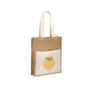 BRAGA - Jute bag (240 g/m²) with pocket in 100% cotton (140 gm²) BRAGA - Jute bag (240 g/m²) with pocket in 100% cotton (140 gm²)