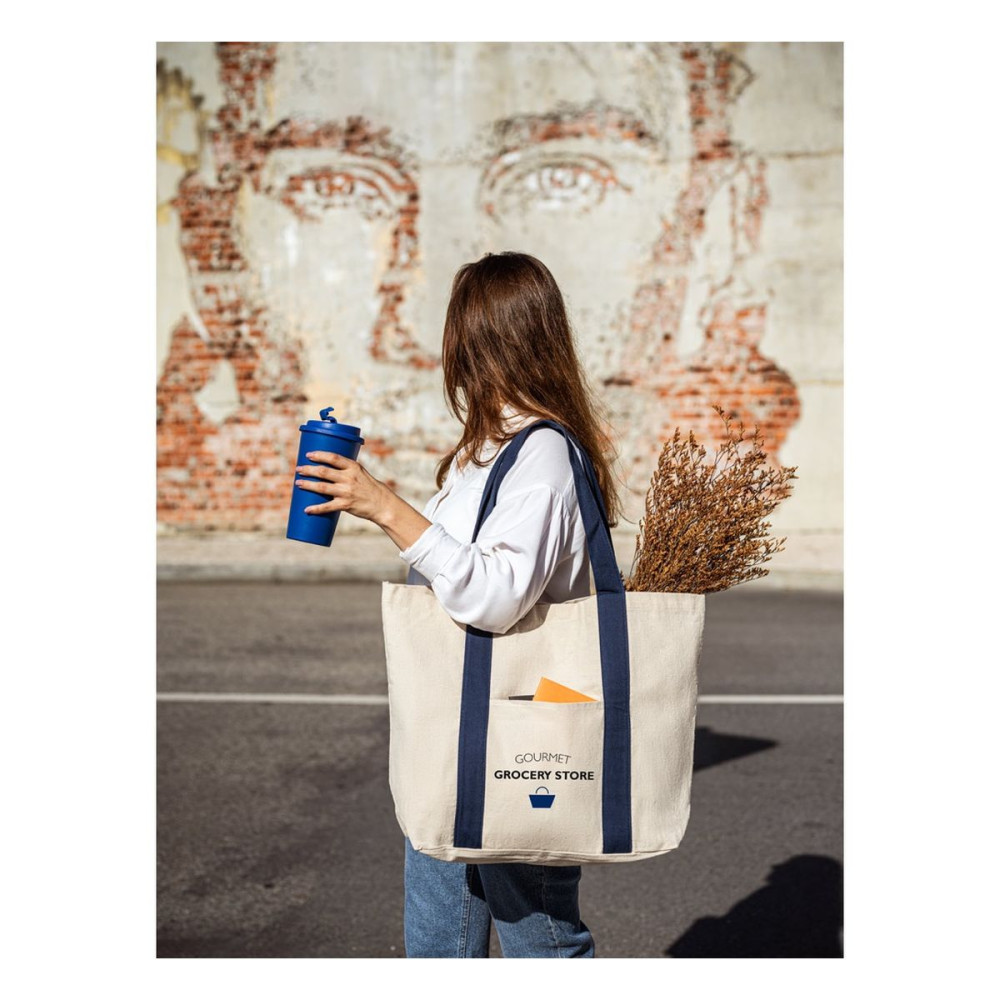 VILLE - 100% cotton canvas bag with front and inside pocket (280 g/m²)