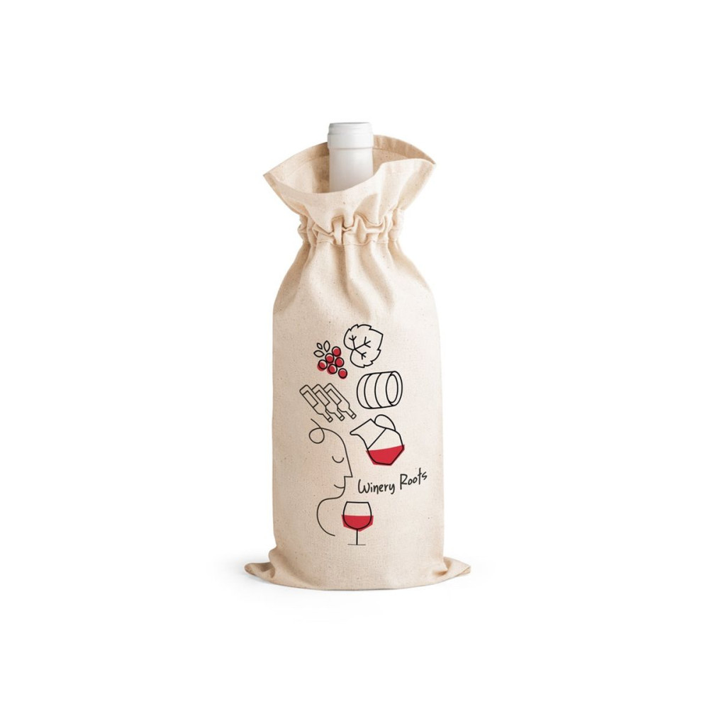 JEROME - 100% cotton bag for bottle (180 g/m²)