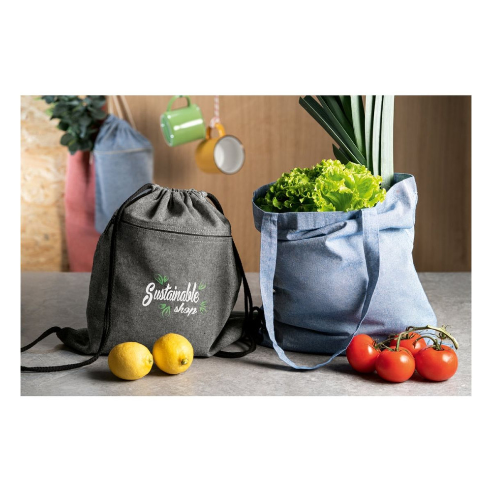 CHANCERY - Drawstring bag in recycled cotton (70%), polyester (30% rPET) (140 g/m²)