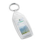 BELAIR - Rectangular shaped clear PS keyring BELAIR - Rectangular shaped clear PS keyring
